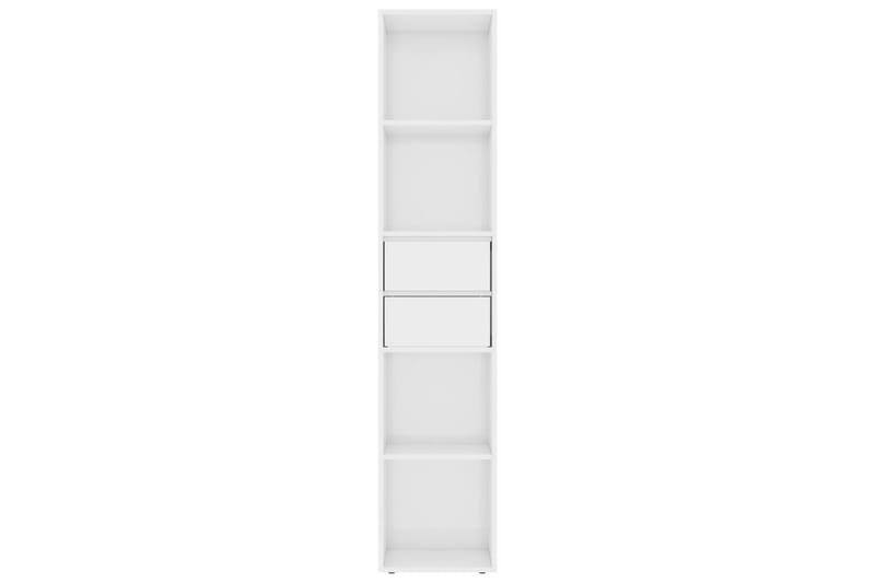 Bokhylla vit högglans 36x30x171 cm spånskiva - Vit - Förvaring - Hylla - Bokhylla