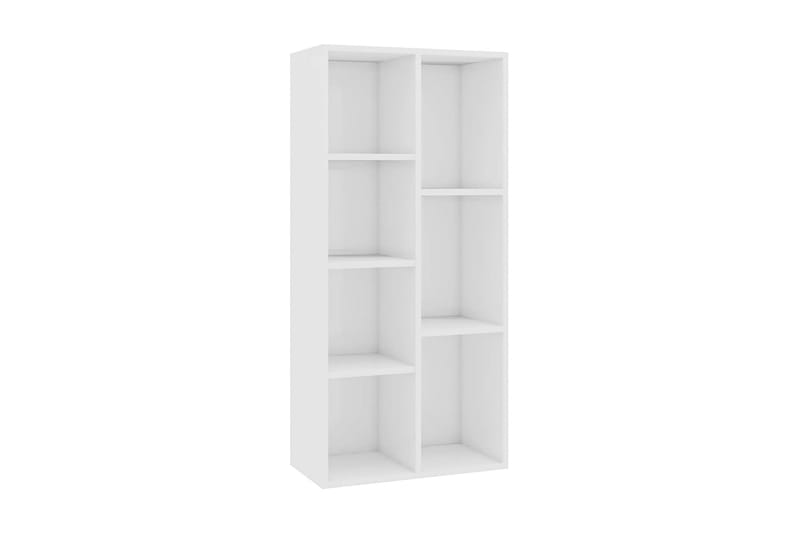 Bokhylla vit högglans 50x25x106 cm spånskiva - Vit - Förvaring - Hylla - Bokhylla