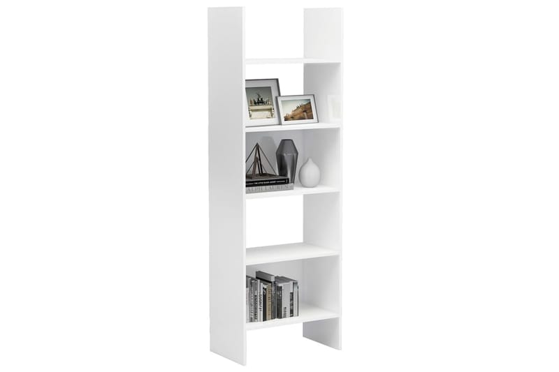 Bokhylla vit högglans 60x35x180 cm spånskiva - Vit - Förvaring - Hylla - Bokhylla