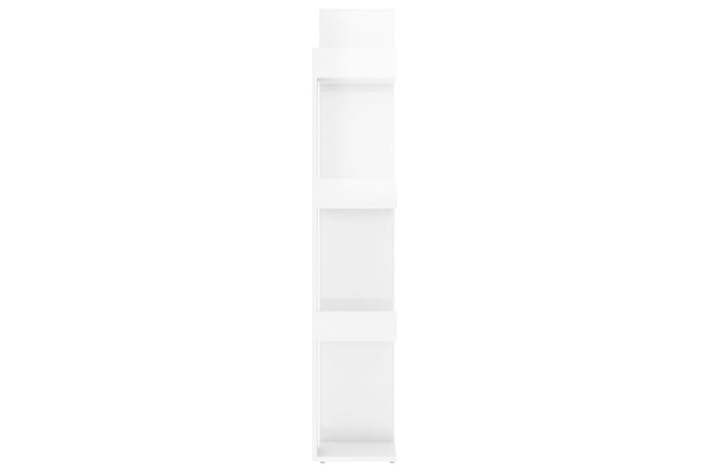 Bokhylla vit högglans 86x25,5x140 cm spånskiva - Vit - Förvaring - Hylla - Bokhylla