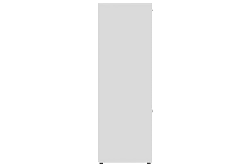 Bokhylla vit högglans 90x30x90 cm spånskiva - Vit - Förvaring - Hylla - Bokhylla
