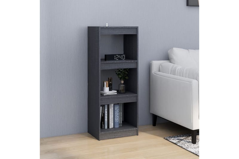 Bokhylla/Rumsavdelare 40x30x103,5 cm furu grå - Grå - Förvaring - Hylla - Bokhylla