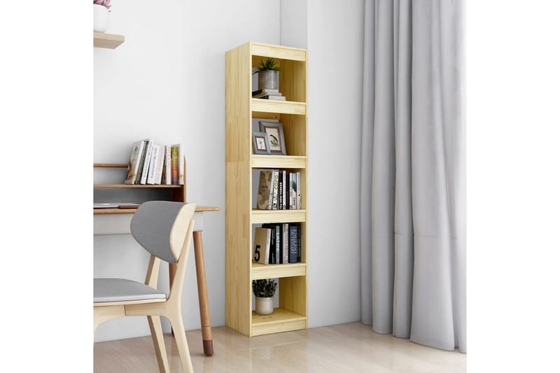 Bokhylla/rumsavdelare 40x30x167,5 cm massiv furu - Brun - Förvaring - Hylla - Bokhylla