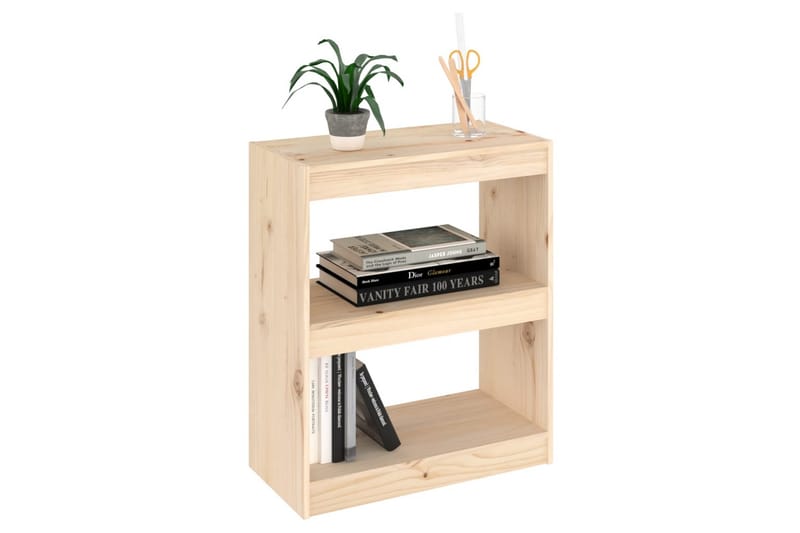 Bokhylla/rumsavdelare 60x30x71,5 cm massiv furu - Trä - Förvaring - Hylla - Bokhylla