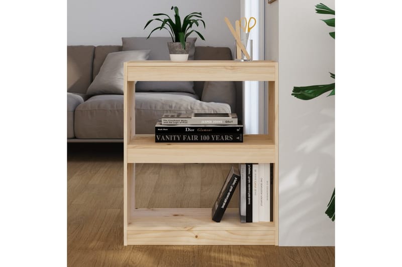 Bokhylla/rumsavdelare 60x30x71,5 cm massiv furu - Trä - Förvaring - Hylla - Bokhylla