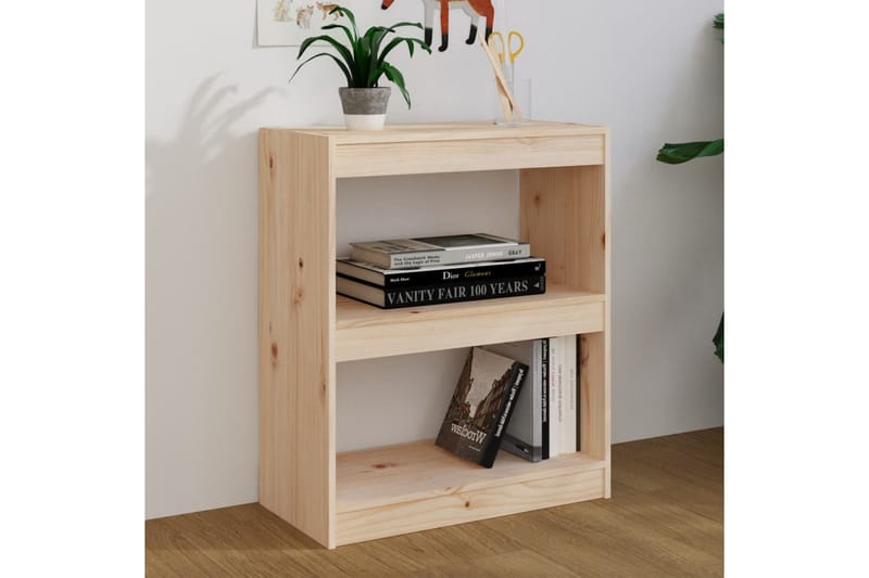 Bokhylla/rumsavdelare 60x30x71,5 cm massiv furu - Trä - Förvaring - Hylla - Bokhylla
