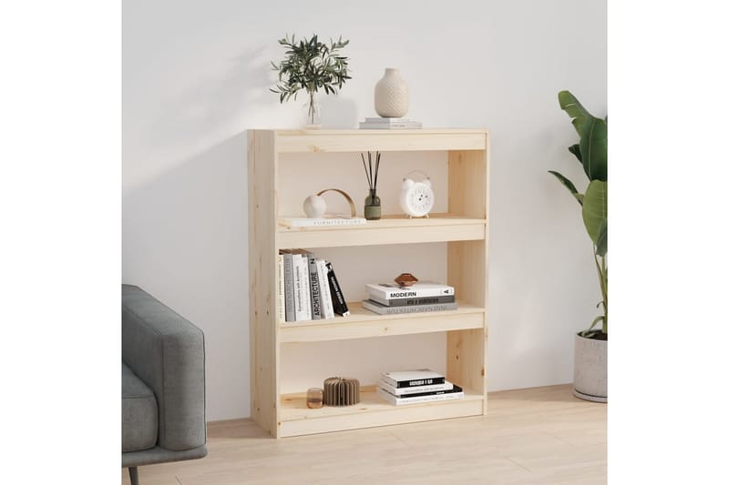 Bokhylla/rumsavdelare 80x30x103,5 cm massiv furu - Trä - Förvaring - Hylla - Bokhylla