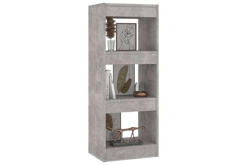 Bokhylla/Rumsavdelare betonggrå 40x30x103 cm spånskiva - Grå - Förvaring - Hylla - Bokhylla