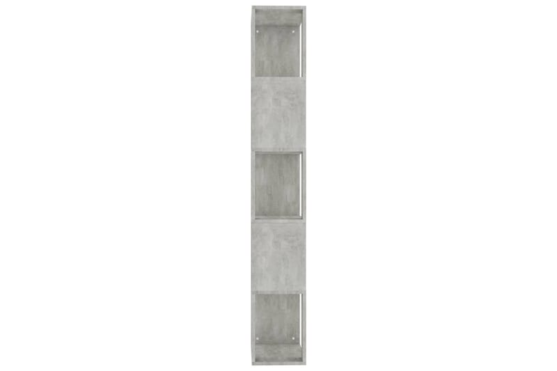 Bokhylla/Rumsavdelare betonggrå 45x24x159 cm spånskiva - Grå - Förvaring - Hylla - Bokhylla