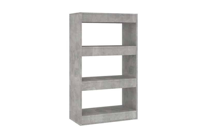 Bokhylla/rumsavdelare betonggrå 60x30x103 cm spånskiva - Grå - Förvaring - Hylla - Bokhylla