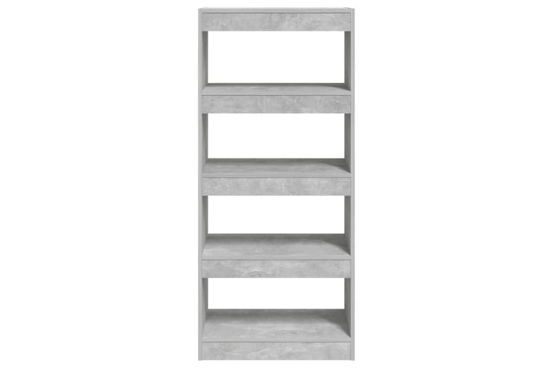 Bokhylla/Rumsavdelare betonggrå 60x30x135 cm konstruerat trä - Grå - Förvaring - Hylla - Bokhylla