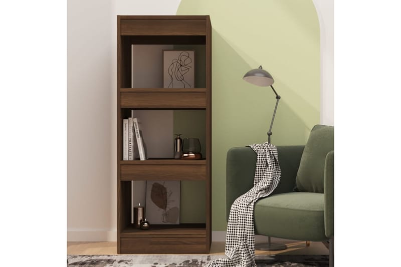 Bokhylla/Rumsavdelare brun ek 40x30x103 cm spånskiva - Brun - Förvaring - Hylla - Bokhylla