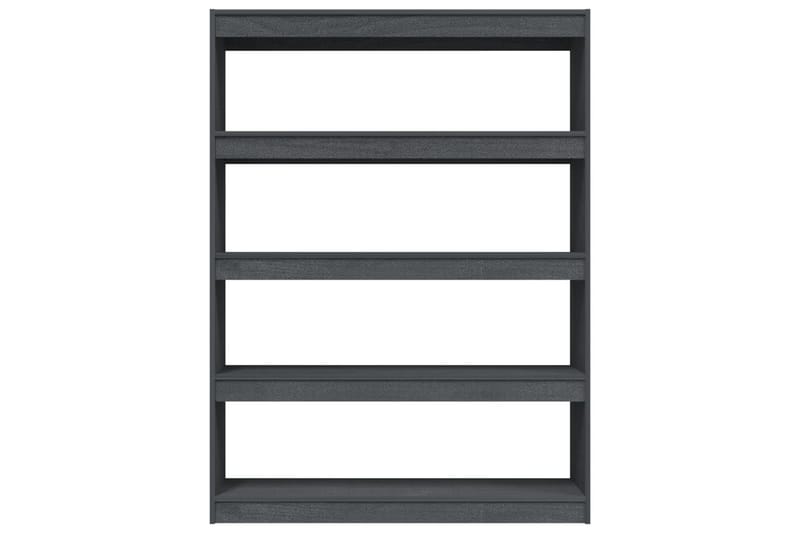 Bokhylla/Rumsavdelare grå 100x30x135,5 cm furu - Grå - Förvaring - Hylla - Bokhylla