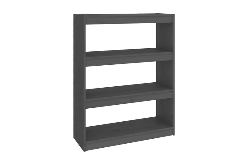 Bokhylla/rumsavdelare grå 80x30x103,5 cm massiv furu - Grå - Förvaring - Hylla - Bokhylla