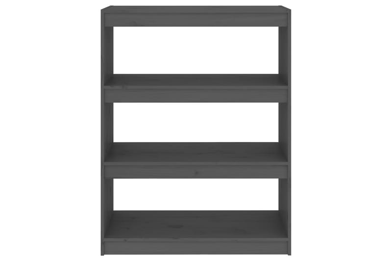 Bokhylla/rumsavdelare grå 80x30x103,5 cm massiv furu - Grå - Förvaring - Hylla - Bokhylla