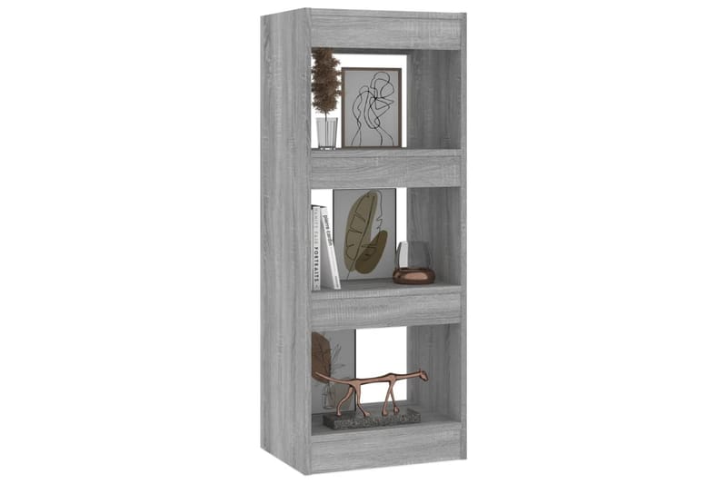 Bokhylla/Rumsavdelare grå sonoma-ek 40x30x103 cm spånskiva - Grå - Förvaring - Hylla - Bokhylla