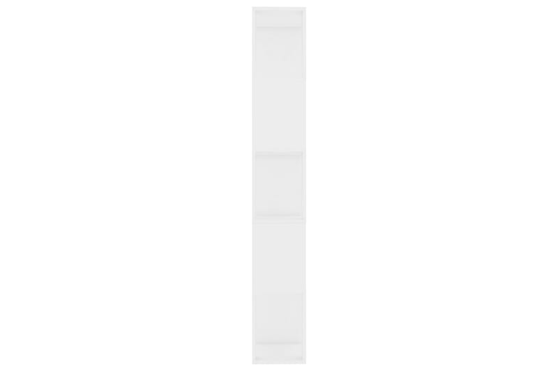 Bokhylla/Rumsavdelare högglans vit 45x24x159 cm spånskiva - Vit - Förvaring - Hylla - Bokhylla