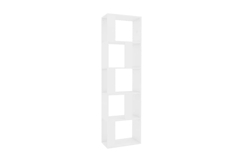 Bokhylla/Rumsavdelare högglans vit 45x24x159 cm spånskiva - Vit - Förvaring - Hylla - Bokhylla