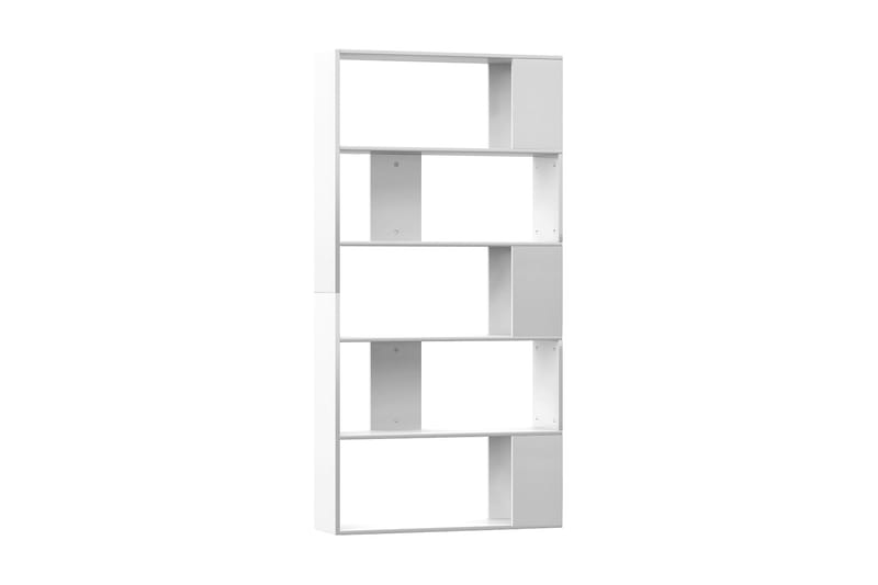 Bokhylla/Rumsavdelare högglans vit 80x24x159 cm - Vit - Förvaring - Hylla - Bokhylla