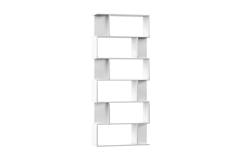Bokhylla/Rumsavdelare högglans vit 80x24x192 cm - Vit - Förvaring - Hylla - Bokhylla