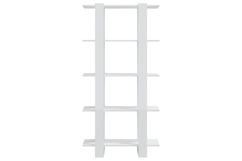 Bokhylla/Rumsavdelare högglans vit 80x30x160 cm - Vit - Förvaring - Hylla - Bokhylla