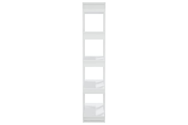Bokhylla/Rumsavdelare högglans vit 80x30x160 cm - Vit - Förvaring - Hylla - Bokhylla