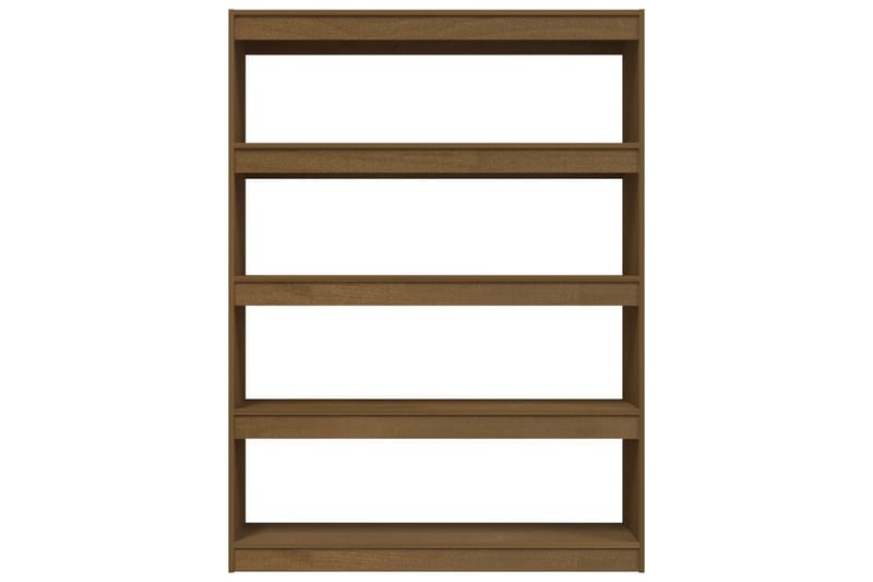 Bokhylla/Rumsavdelare honungsbrun 100x30x135,5 cm furu - Honung - Förvaring - Hylla - Bokhylla