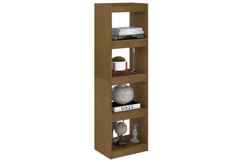 Bokhylla/Rumsavdelare honungsbrun 40x30x135,5 cm furu - Honung - Förvaring - Hylla - Bokhylla