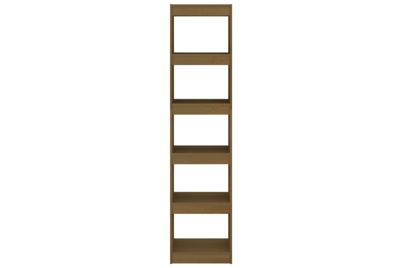 Bokhylla/rumsavdelare honungsbrun 40x30x167,5 cm massiv furu - Honung - Förvaring - Hylla - Bokhylla