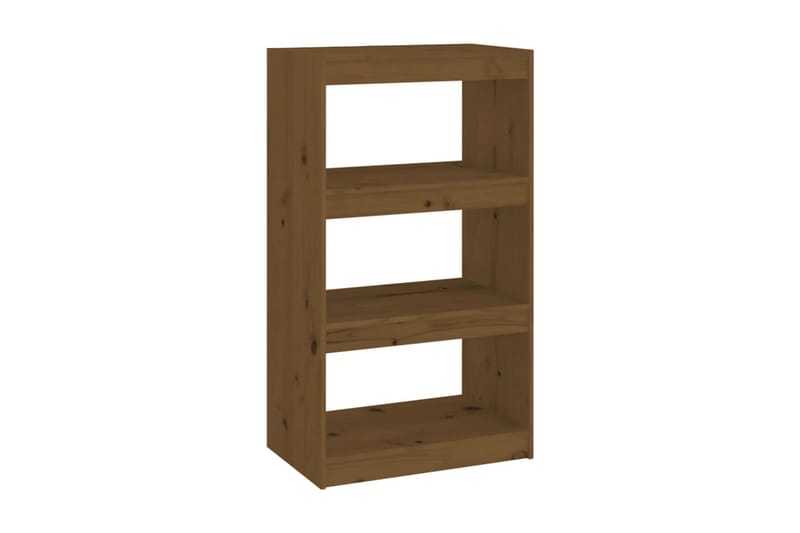 Bokhylla/rumsavdelare honungsbrun 60x30x103,5 cm furu - Honung - Förvaring - Hylla - Bokhylla