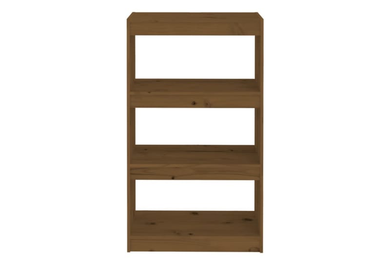 Bokhylla/rumsavdelare honungsbrun 60x30x103,5 cm furu - Honung - Förvaring - Hylla - Bokhylla