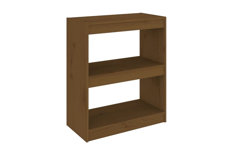 Bokhylla/Rumsavdelare honungsbrun 60x30x71,5 cm massiv furu - Honung - Förvaring - Hylla - Bokhylla