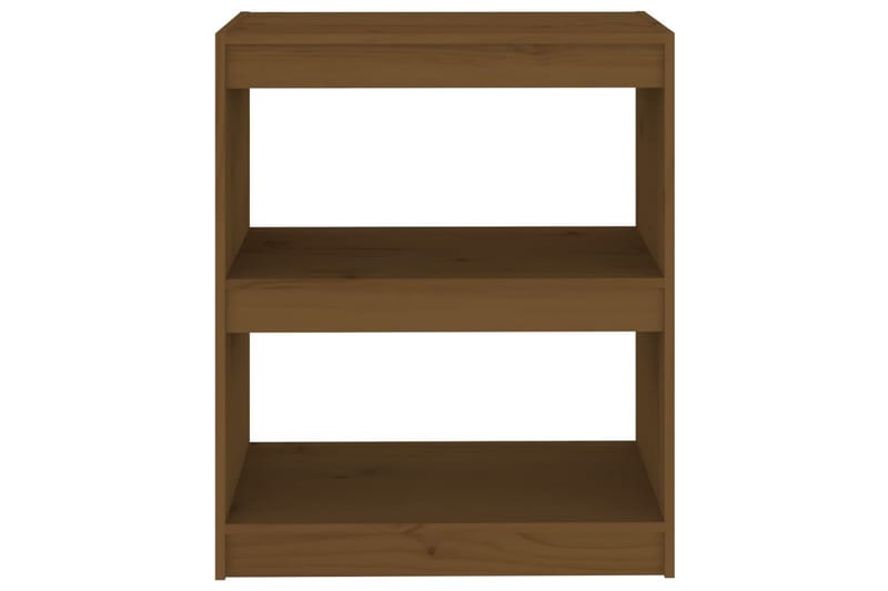 Bokhylla/Rumsavdelare honungsbrun 60x30x71,5 cm massiv furu - Honung - Förvaring - Hylla - Bokhylla