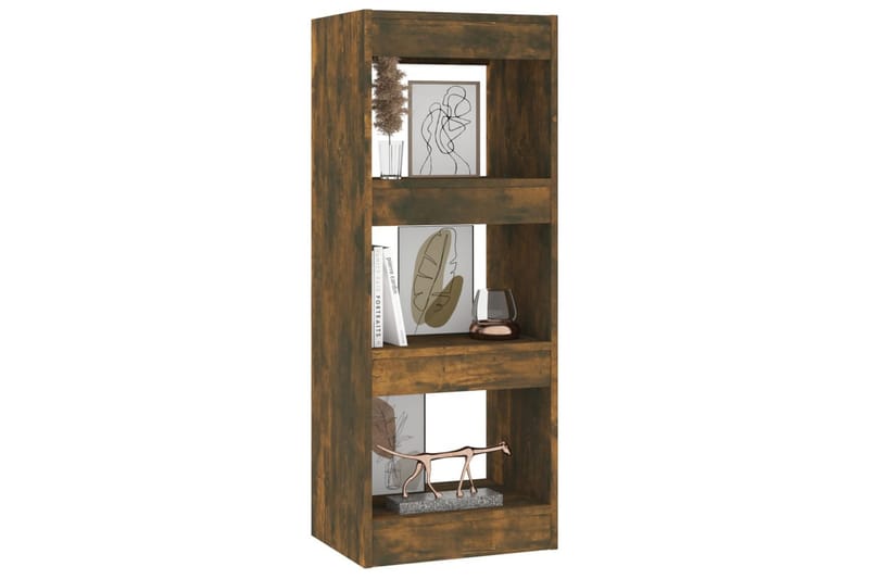 Bokhylla/Rumsavdelare rökfärgad ek 40x30x103 cm spånskiva - Brun - Förvaring - Hylla - Bokhylla