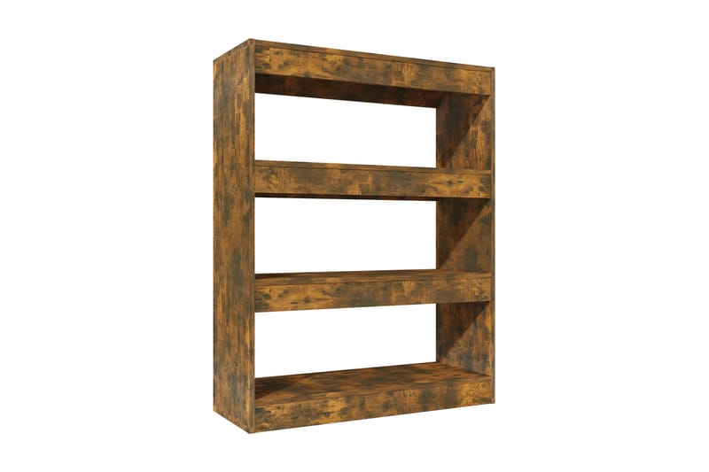 Bokhylla/Rumsavdelare rökfärgad ek 80x30x103 cm konstruerat - Brun - Förvaring - Hylla - Bokhylla