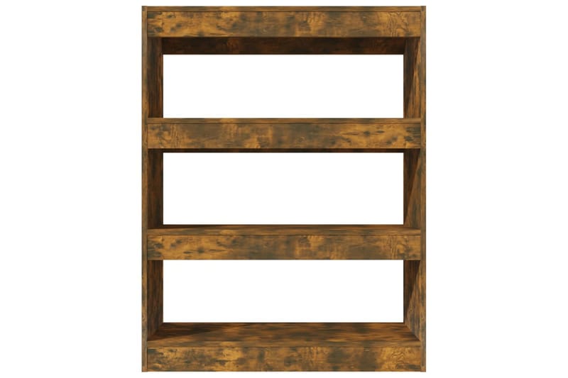 Bokhylla/Rumsavdelare rökfärgad ek 80x30x103 cm konstruerat - Brun - Förvaring - Hylla - Bokhylla