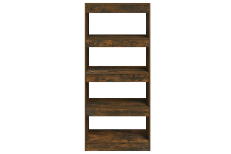 Bokhylla/rumsavdelare rökfärgat ek 60x30x135 cm konstruerat - Brun - Förvaring - Hylla - Bokhylla