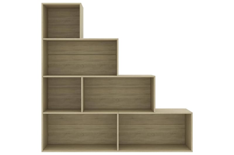 Bokhylla/Rumsavdelare sonoma-ek 155x24x160 cm spånskiva - Brun - Förvaring - Hylla - Bokhylla