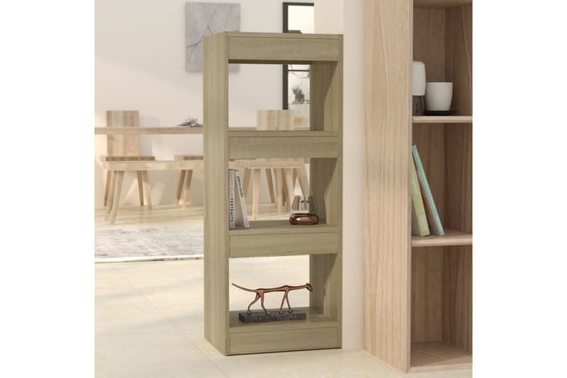 Bokhylla/Rumsavdelare sonoma-ek 40x30x103 cm spånskiva - Brun - Förvaring - Hylla - Bokhylla