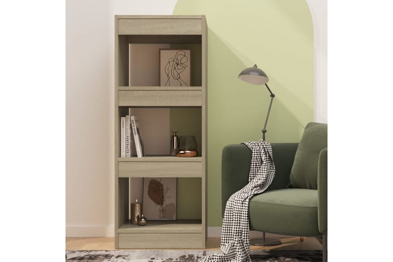 Bokhylla/Rumsavdelare sonoma-ek 40x30x103 cm spånskiva - Brun - Förvaring - Hylla - Bokhylla
