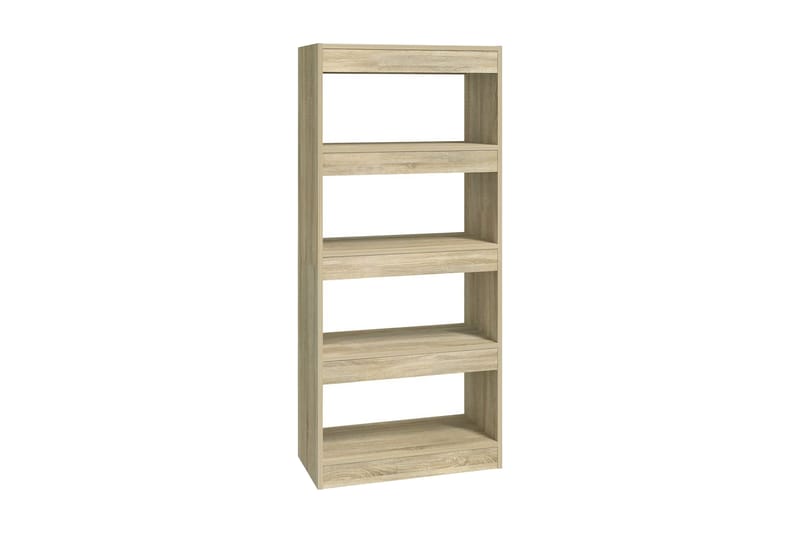 Bokhylla/Rumsavdelare sonoma-ek 60x30x135 cm konstruerat trä - Brun - Förvaring - Hylla - Bokhylla