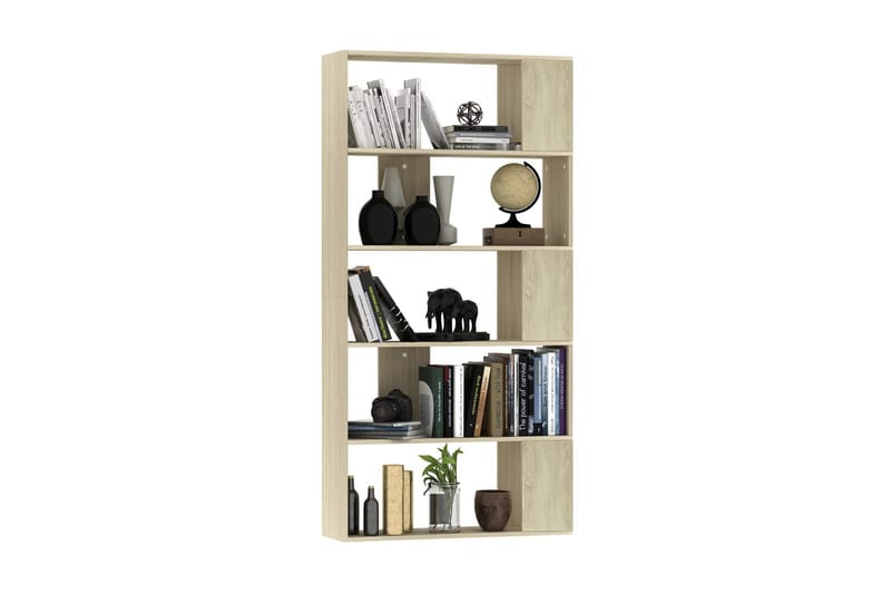 Bokhylla/Rumsavdelare sonoma-ek 80x24x159 cm spånskiva - Brun - Förvaring - Hylla - Bokhylla