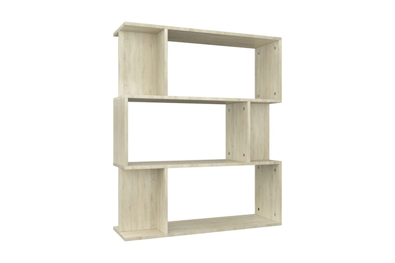Bokhylla/Rumsavdelare sonoma-ek 80x24x96 cm spånskiva - Brun - Förvaring - Hylla - Bokhylla