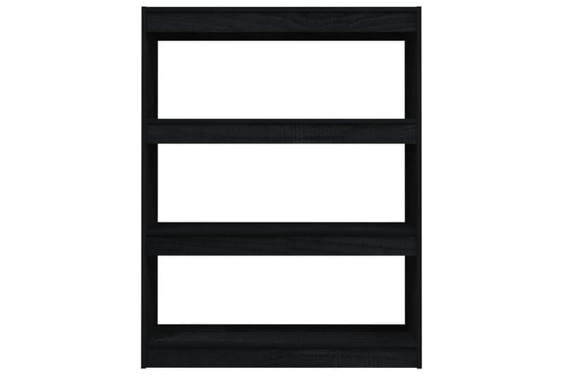 Bokhylla/Rumsavdelare svart 100x30x103 cm furu - Svart - Förvaring - Hylla - Bokhylla