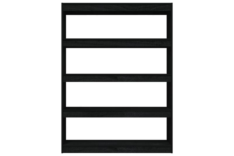 Bokhylla/Rumsavdelare svart 100x30x135,5 cm furu - Svart - Förvaring - Hylla - Bokhylla
