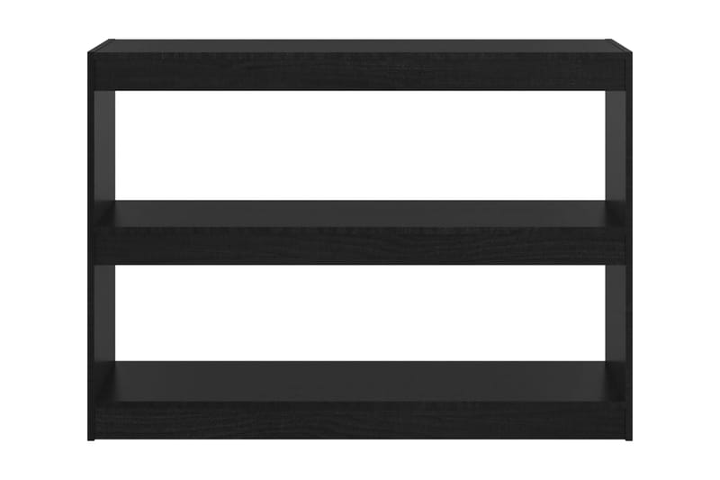 Bokhylla/Rumsavdelare svart 100x30x71,5 cm furu - Svart - Förvaring - Hylla - Bokhylla