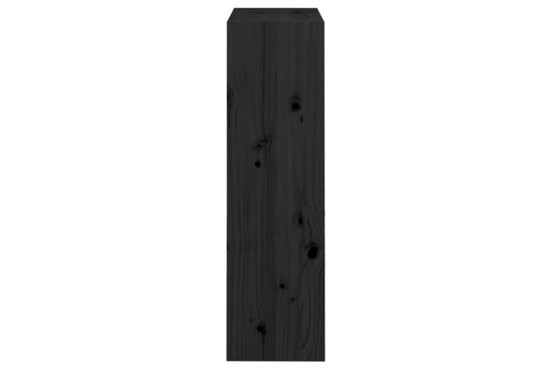 Bokhylla/rumsavdelare svart 60x30x103,5 cm massiv furu - Svart - Förvaring - Hylla - Bokhylla