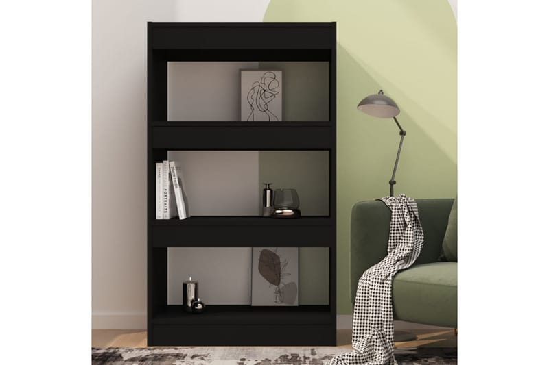 Bokhylla/Rumsavdelare svart 60x30x103 cm spånskiva - Svart - Förvaring - Hylla - Bokhylla