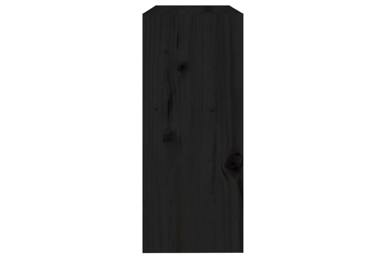 Bokhylla/rumsavdelare svart 60x30x71,5 cm massiv furu - Svart - Förvaring - Hylla - Bokhylla