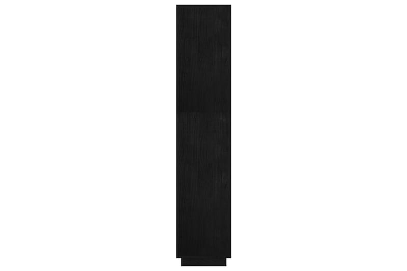 Bokhylla/rumsavdelare svart 60x35x167 cm massiv furu - Svart - Förvaring - Hylla - Bokhylla